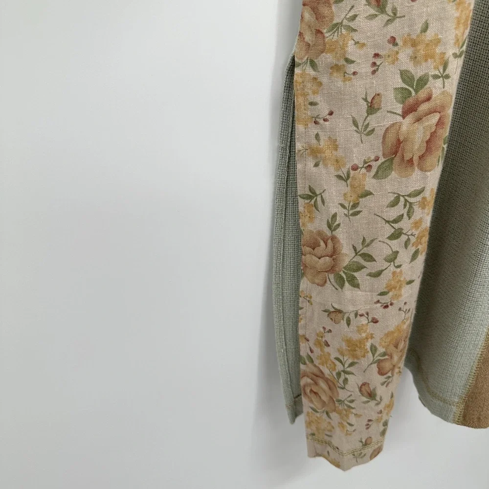 Vintage Spencer Alexis Jacket Pant‎ Set 2X Linen Blend Lagenlook Patchwork USA - Picture 10 of 16